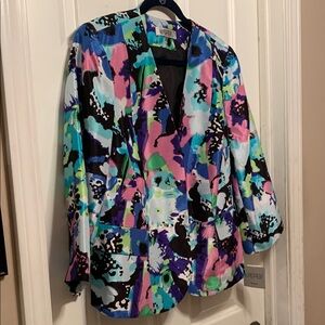 Kasper Multicolor Abstract Blazer 16W